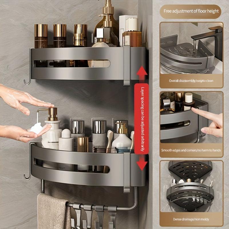 Wall Mounted Bathroom Storage Rack Hanging Shelf Triangle Bathroom Tray