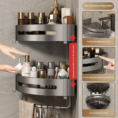 Wall Mounted Bathroom Storage Rack Hanging Shelf Triangle Bathroom Tray