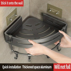 Wall Mounted Bathroom Storage Rack Hanging Shelf Triangle Bathroom Tray