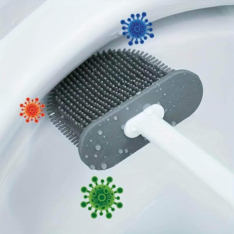 Wall Mounted Toilet Brush Set for Bathroom Cleaning with Flexible Brush Head