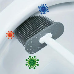 Wall Mounted Toilet Brush Set for Bathroom Cleaning with Flexible Brush Head