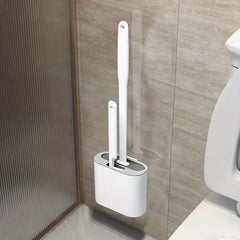 Wall Mounted Toilet Brush Set for Bathroom Cleaning with Flexible Brush Head