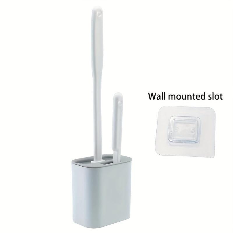 Wall Mounted Toilet Brush Set for Bathroom Cleaning with Flexible Brush Head