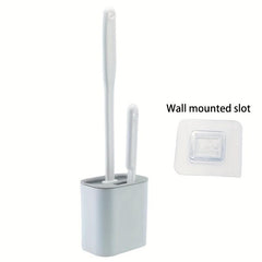 Wall Mounted Toilet Brush Set for Bathroom Cleaning with Flexible Brush Head