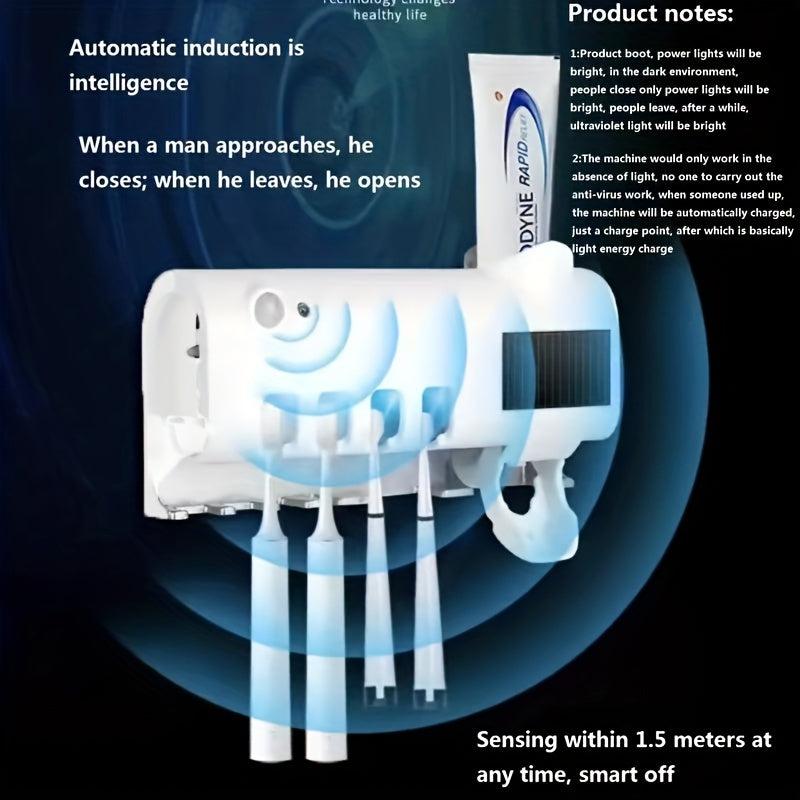UV Toothbrush Sterilizer Wall Mount Bathroom Organizer