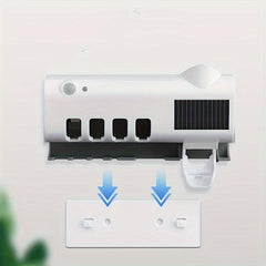 UV Toothbrush Sterilizer Wall Mount Bathroom Organizer
