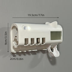 UV Toothbrush Sterilizer Wall Mount Bathroom Organizer