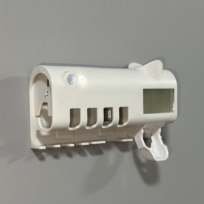 UV Toothbrush Sterilizer Wall Mount Bathroom Organizer