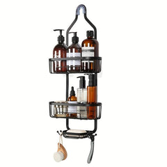 Stainless Steel Shower Caddy Wall Mounted Bathroom Storage Rack