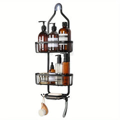 Stainless Steel Shower Caddy Wall Mounted Bathroom Storage Rack