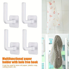 2pcs Toilet Roll Holder Wall Mounted Paper Rack for Bathroom
