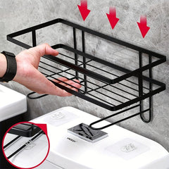 Bathroom Over The Toilet Storage Shelf Organizer with Toilet Paper Holder