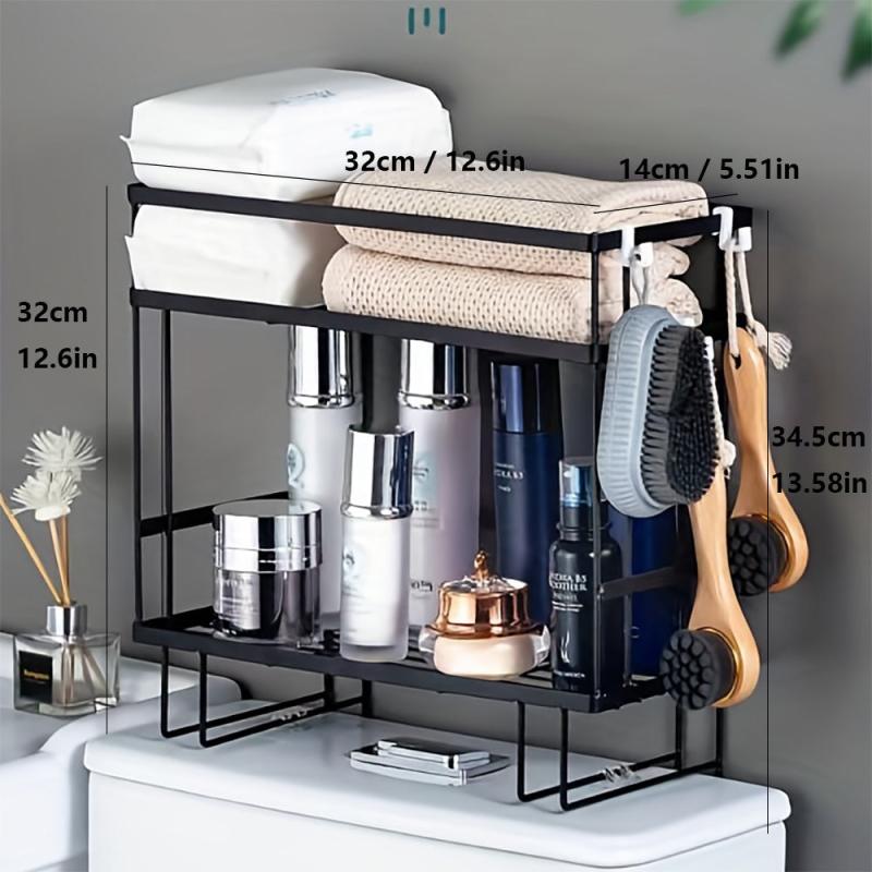 Bathroom Over The Toilet Storage Shelf Organizer with Toilet Paper Holder