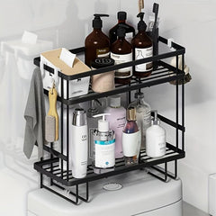 Bathroom Over The Toilet Storage Shelf Organizer with Toilet Paper Holder