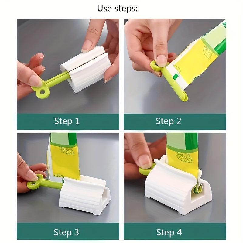 3pcs Manual Toothpaste Squeezer Plastic Tube Dispenser Holder for Bathroom