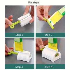 3pcs Manual Toothpaste Squeezer Plastic Tube Dispenser Holder for Bathroom