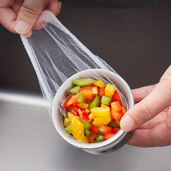 100pcs Disposable Sink Strainer Mesh Shower Drain Covers Filter Bag