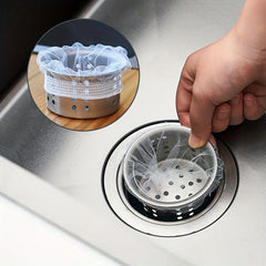 100pcs Disposable Sink Strainer Mesh Shower Drain Covers Filter Bag
