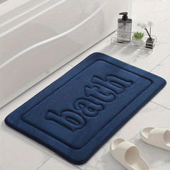 Soft Memory Foam Bath Rug Non-Slip Absorbent Machine Washable Shower Carpet