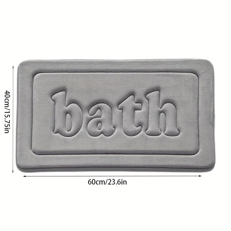 Soft Memory Foam Bath Rug Non-Slip Absorbent Machine Washable Shower Carpet
