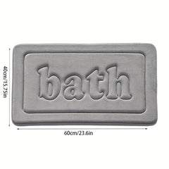 Soft Memory Foam Bath Rug Non-Slip Absorbent Machine Washable Shower Carpet