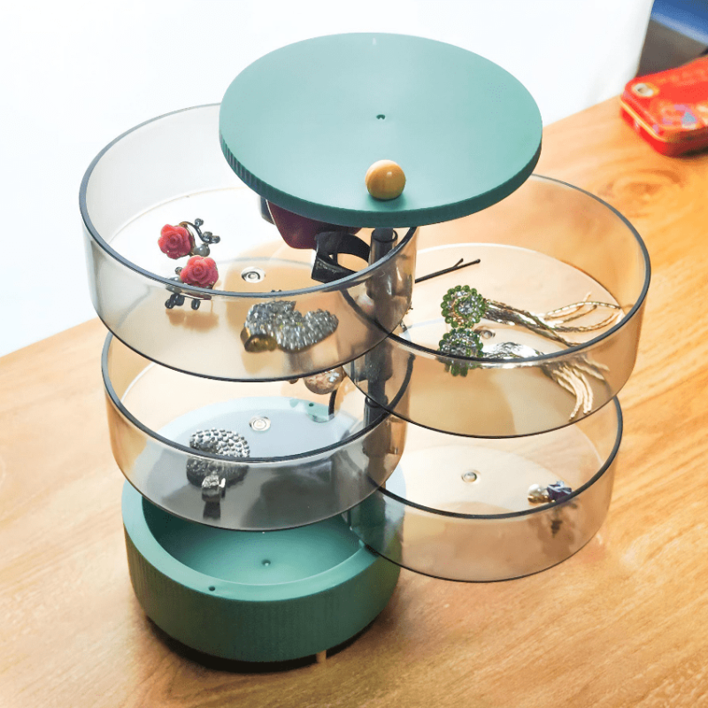 Adjustable Cosmetic Storage Display Case Jewelry Organizer