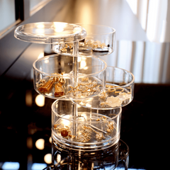 Adjustable Cosmetic Storage Display Case Jewelry Organizer