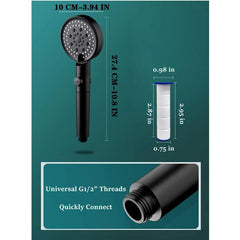 Filtered Handheld Shower Head 5 Spray Mode High Pressure