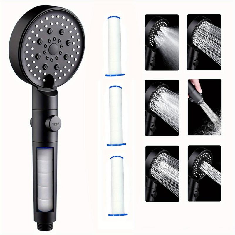 Filtered Handheld Shower Head 5 Spray Mode High Pressure