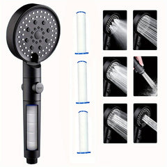 Filtered Handheld Shower Head 5 Spray Mode High Pressure