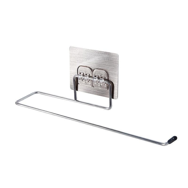Self Adhesive Paper Towel Holder Stainless Steel Kitchen Rag Storage Rack