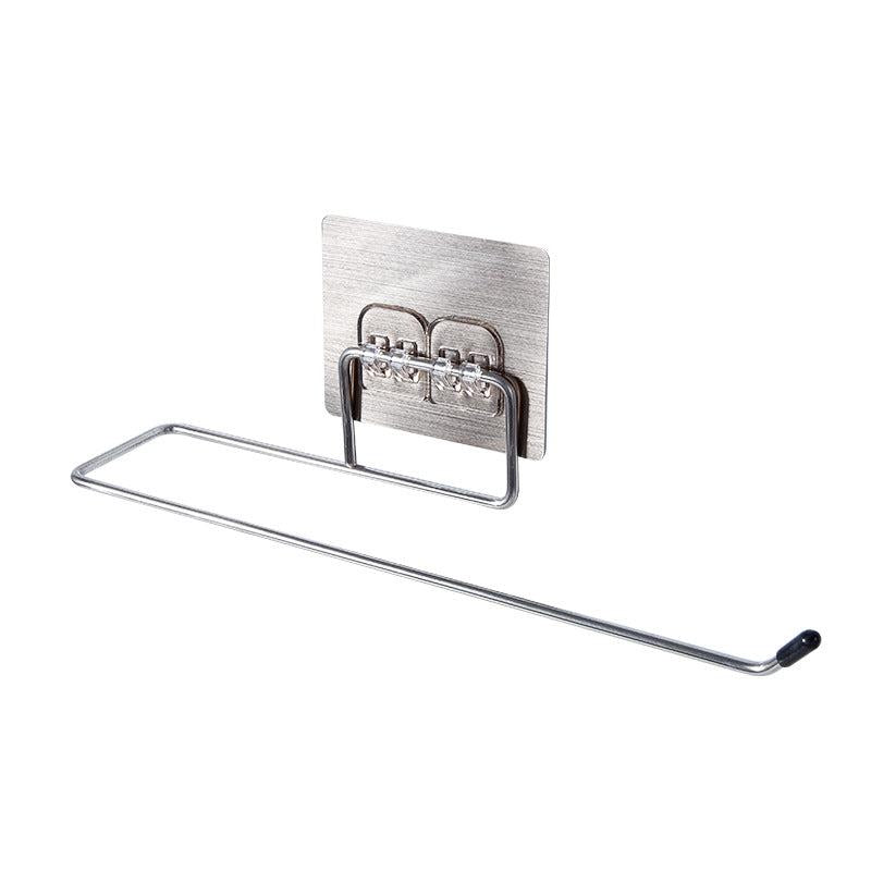 Self Adhesive Paper Towel Holder Stainless Steel Kitchen Rag Storage Rack