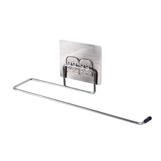 Self Adhesive Paper Towel Holder Stainless Steel Kitchen Rag Storage Rack