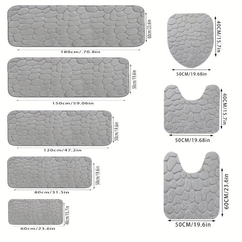 Soft Memory Sponge Bath Mat - Non-slip & Washable Shower Rug