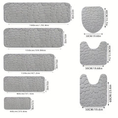 Soft Memory Sponge Bath Mat - Non-slip & Washable Shower Rug