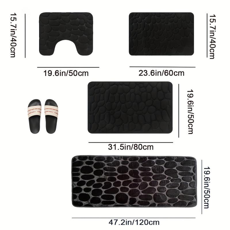 Soft Memory Foam U-Shaped Toilet Bath Mat
