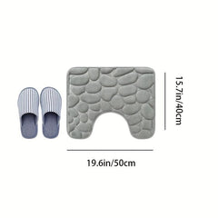 Soft Memory Foam U-Shaped Toilet Bath Mat
