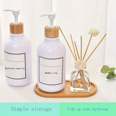 Wooden Bathroom Tray for Countertops Storage - Stylish & Practical