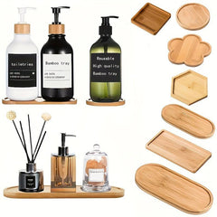 Wooden Bathroom Tray for Countertops Storage - Stylish & Practical