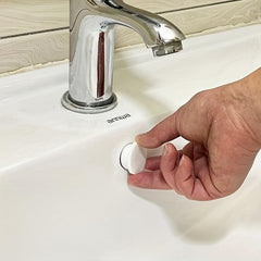 Basin Overflow Seal Cover - 10 Pack Round Sink Plug for Bathroom Cabinet