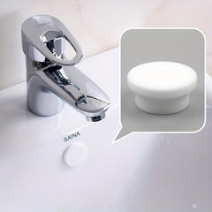 Basin Overflow Seal Cover - 10 Pack Round Sink Plug for Bathroom Cabinet