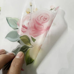 6pcs Non Slip Flower Bathtub Appliques Bathroom Decal