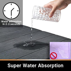 Absorbent Sponge Bath Mat Non-Slip Quick Drying Washable Bathroom Door Mat