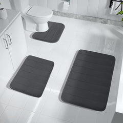 Absorbent Sponge Bath Mat Non-Slip Quick Drying Washable Bathroom Door Mat