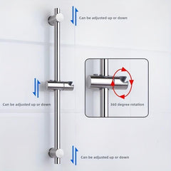 Adjustable Shower Slide Bar Handheld Shower Holder Easy Bathing Access