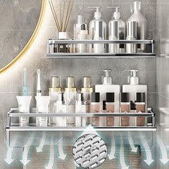 Wall Mounted Bathroom Shelf Cosmetic Storage Rack Shower Caddy Shelf