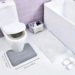 Memory Foam Bathmat Anti-skid Floor Rug Soft Bathtub Mat