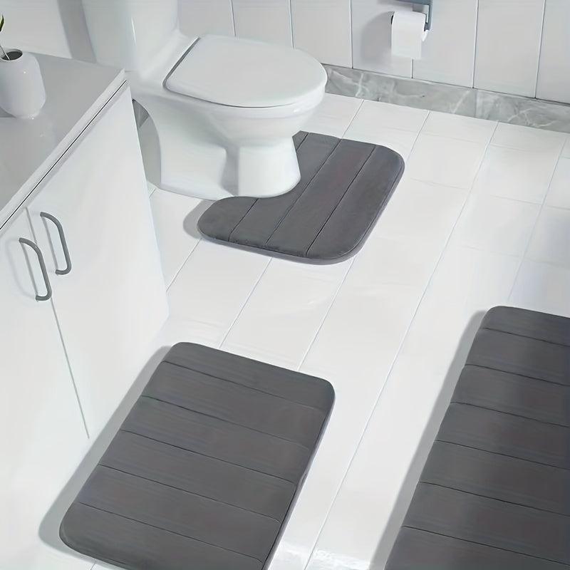 Memory Foam Bathmat Anti-skid Floor Rug Soft Bathtub Mat