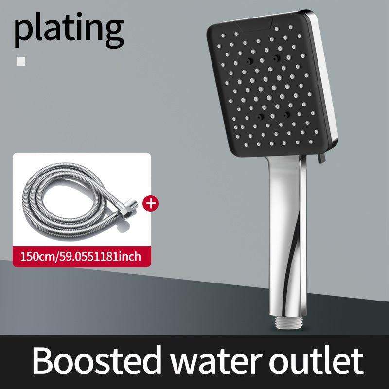 Supercharged Bathroom Shower Head Set Square Single Head Accessories