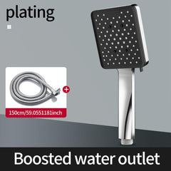 Supercharged Bathroom Shower Head Set Square Single Head Accessories